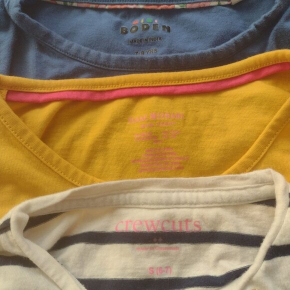 Girls Mixed Clothing Bundle Sz 7 Embroidered Jeans 3 Tops Mini Boden Crewcuts - Picture 12 of 13